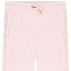 بنطلون رياضي بنات بالشعار باللون الوردي , 1, hi-res