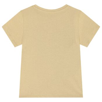 Girls Beige Logo T-Shirt