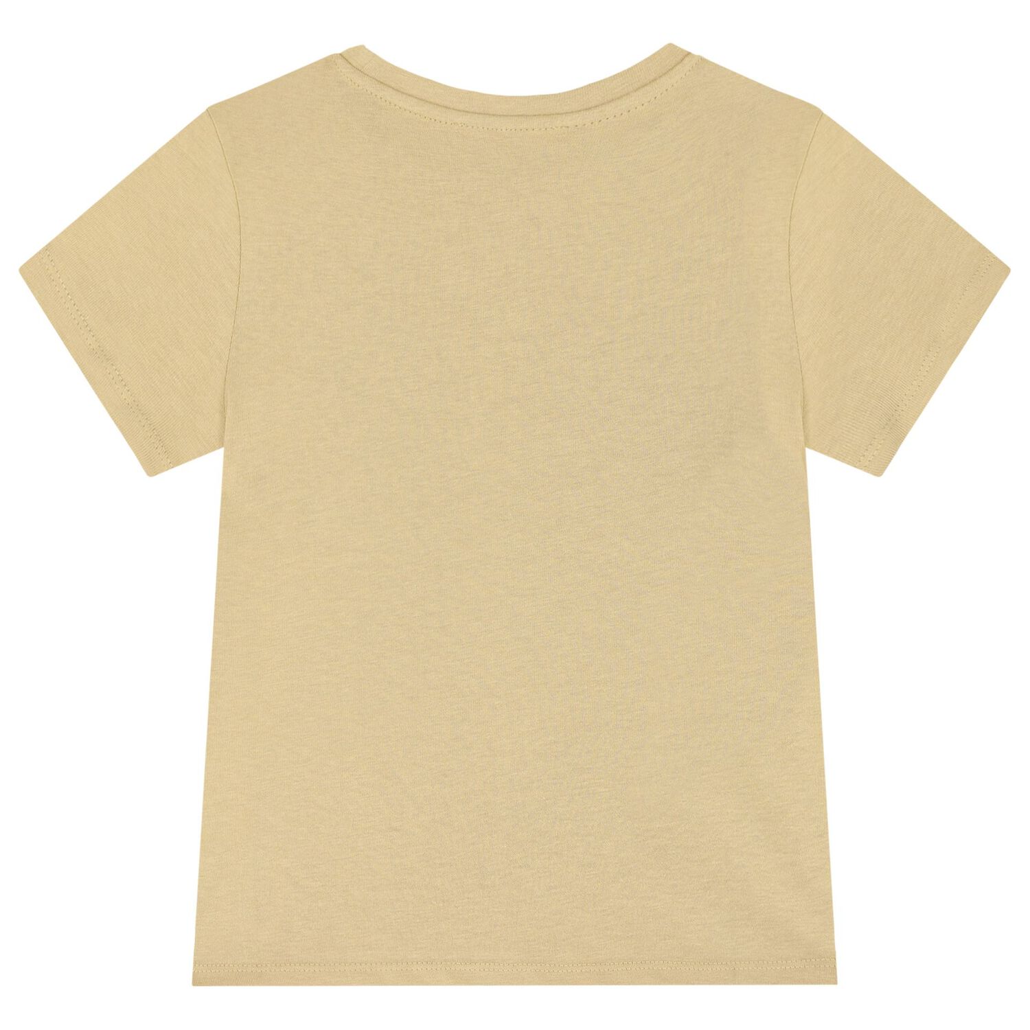 Girls Beige Logo T-Shirt, 2, hi-res image number null