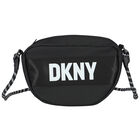 حقيبة كروس بالشعار باللون الأسود للبنات, 1, hi-res