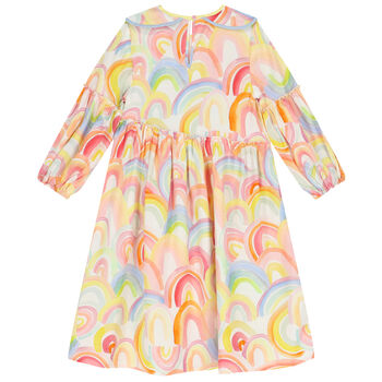 Girls Rainbow Long Sleeve Dress