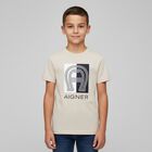 Boys Beige Logo T-Shirt, 1, hi-res