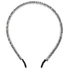 Girls Grey Diamante Headband, 1, hi-res