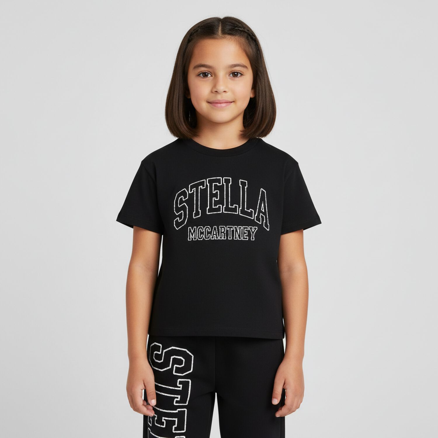 Girl Black Logo T-Shirt, 2, hi-res