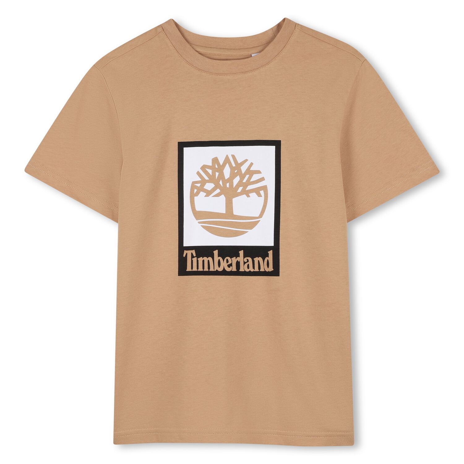 Boys Beige Logo T-Shirt, 3, hi-res