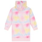 Girls Multi-Coloured Logo Hooded Dress, 1, hi-res