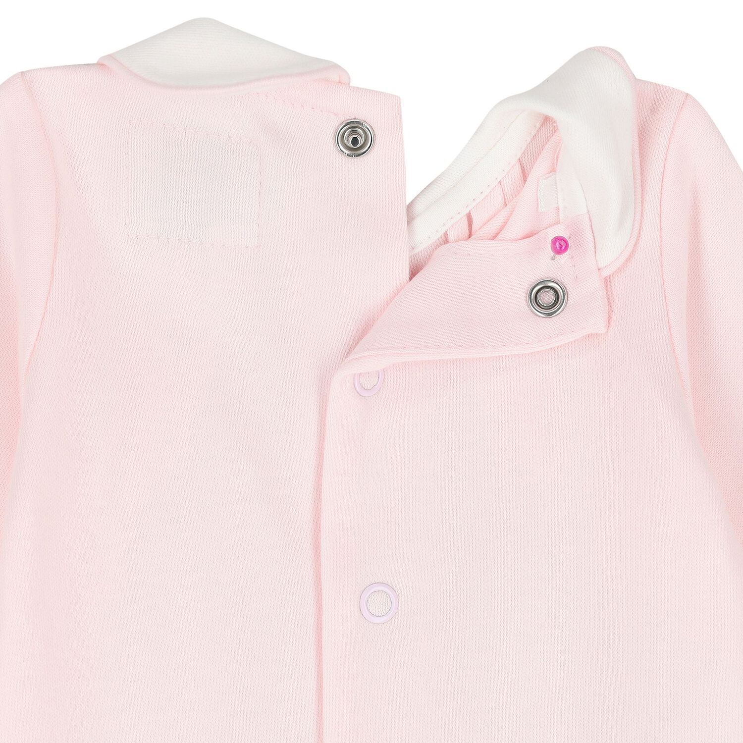Baby Girls Pink & Ivory Flower Babygrows ( 2-Pack ), 1, hi-res