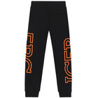 Boys Black Logo Joggers, 1, hi-res