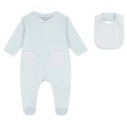 Baby Boys Blue Logo Babygrow Set, 4, hi-res