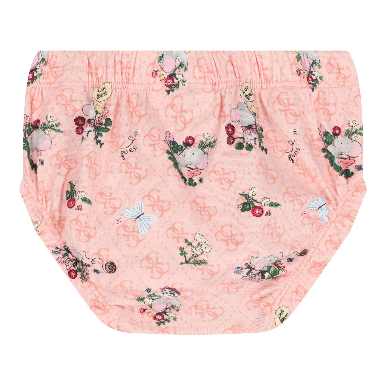 طقم فستان تول بالشعار باللون الوردي للبنات, 1, hi-res