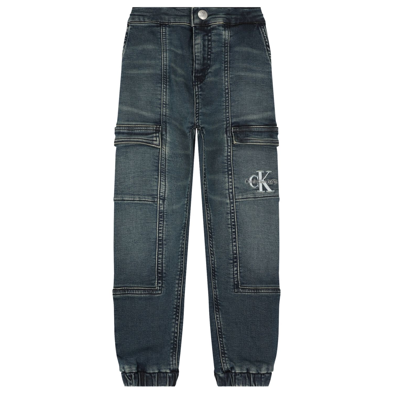 بنطلون أولاد جينز دنيم باللون الأزرق , 1, hi-res