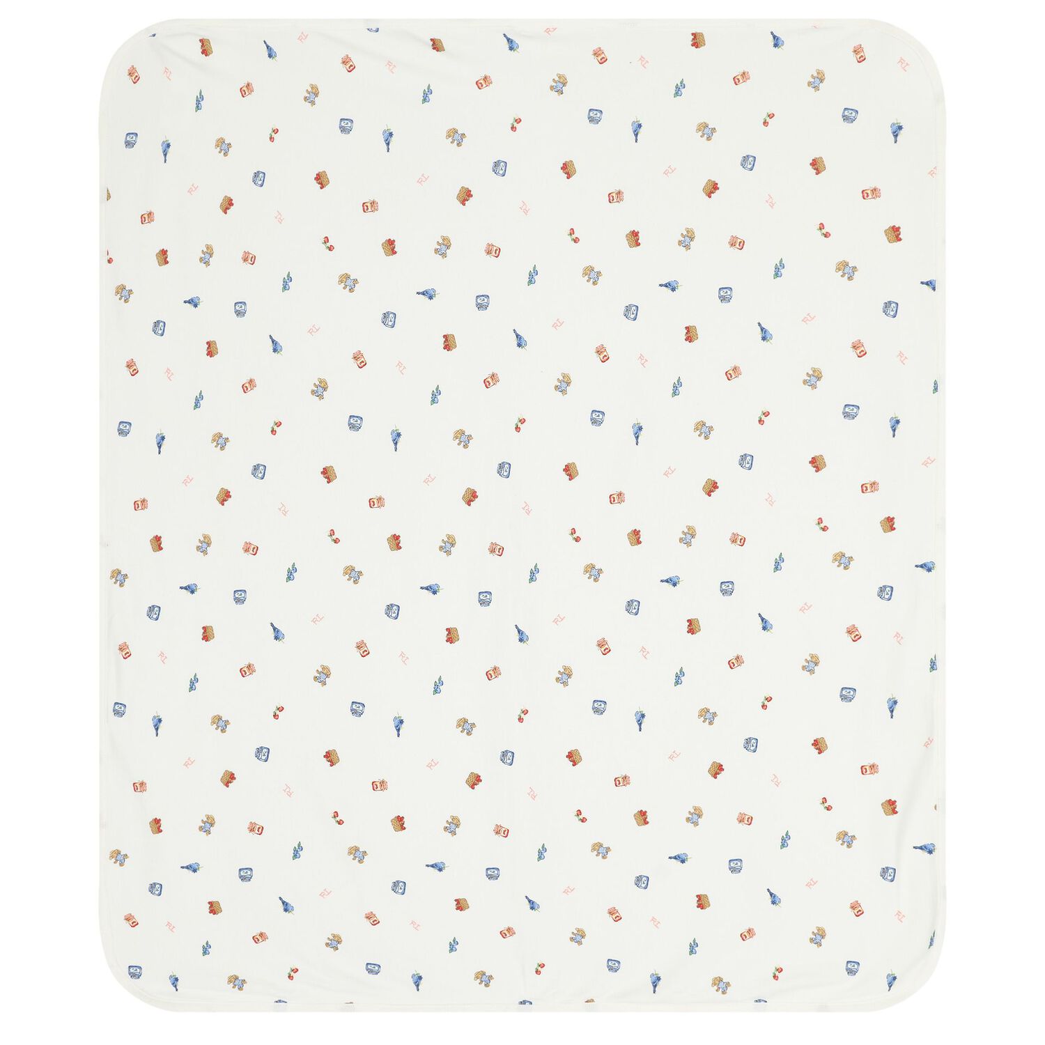 طقم هدايا ملابس أطفال بناتي عاجية اللون مزينة برسومات دببة بولو وتوت, 1, hi-res