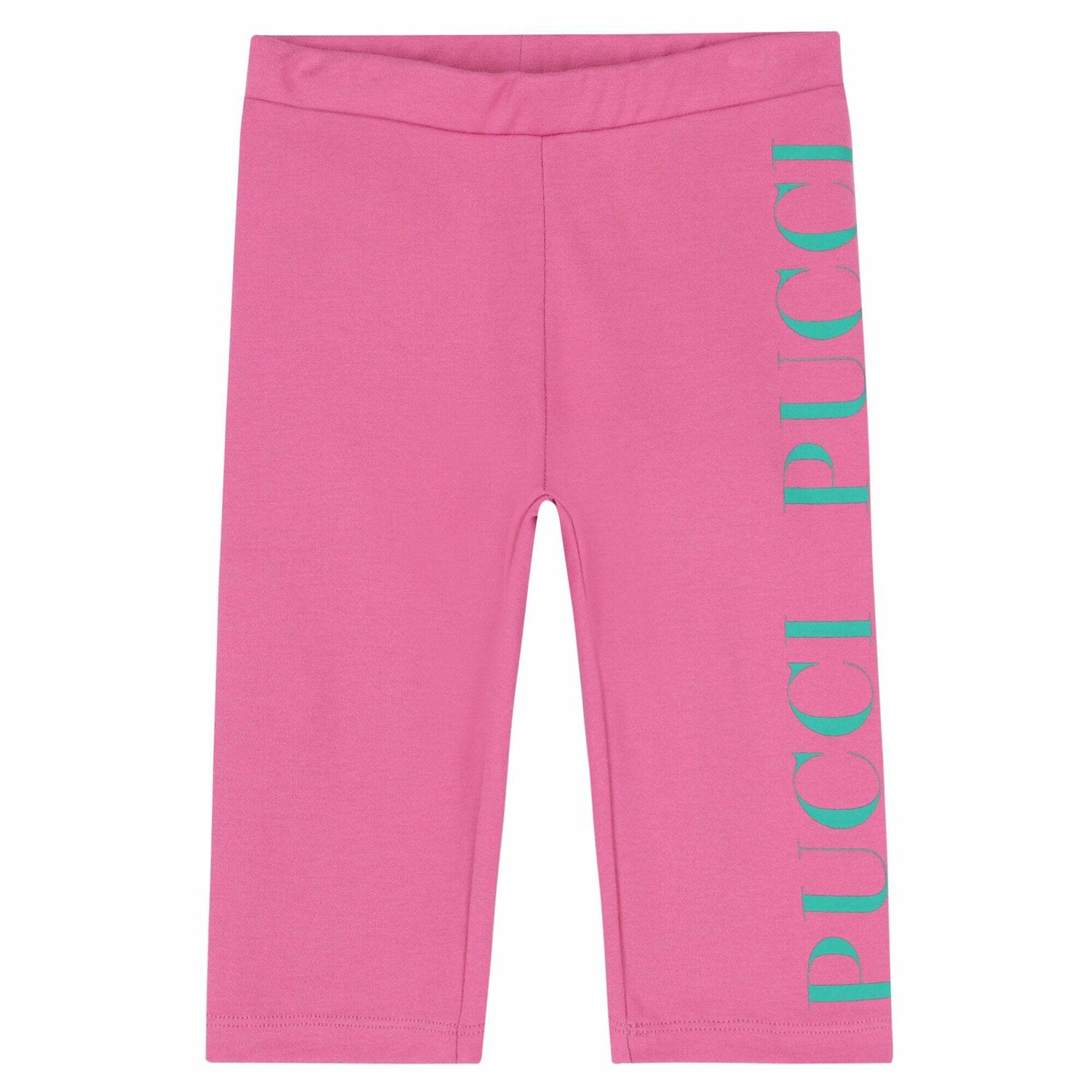 Girls Pink Logo Cropped Leggings, 1, hi-res