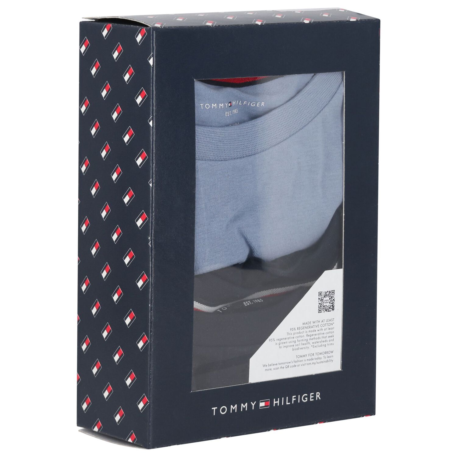 Boys Navy Blue & Blue Cotton Logo T-Shirts ( 2-Pack ), 4, hi-res