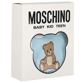 Blue Teddy Bear Logo Babygrow