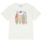 طقم شورت لركوب الأمواج للأولاد باللونين الأبيض والأخضر, 1, hi-res