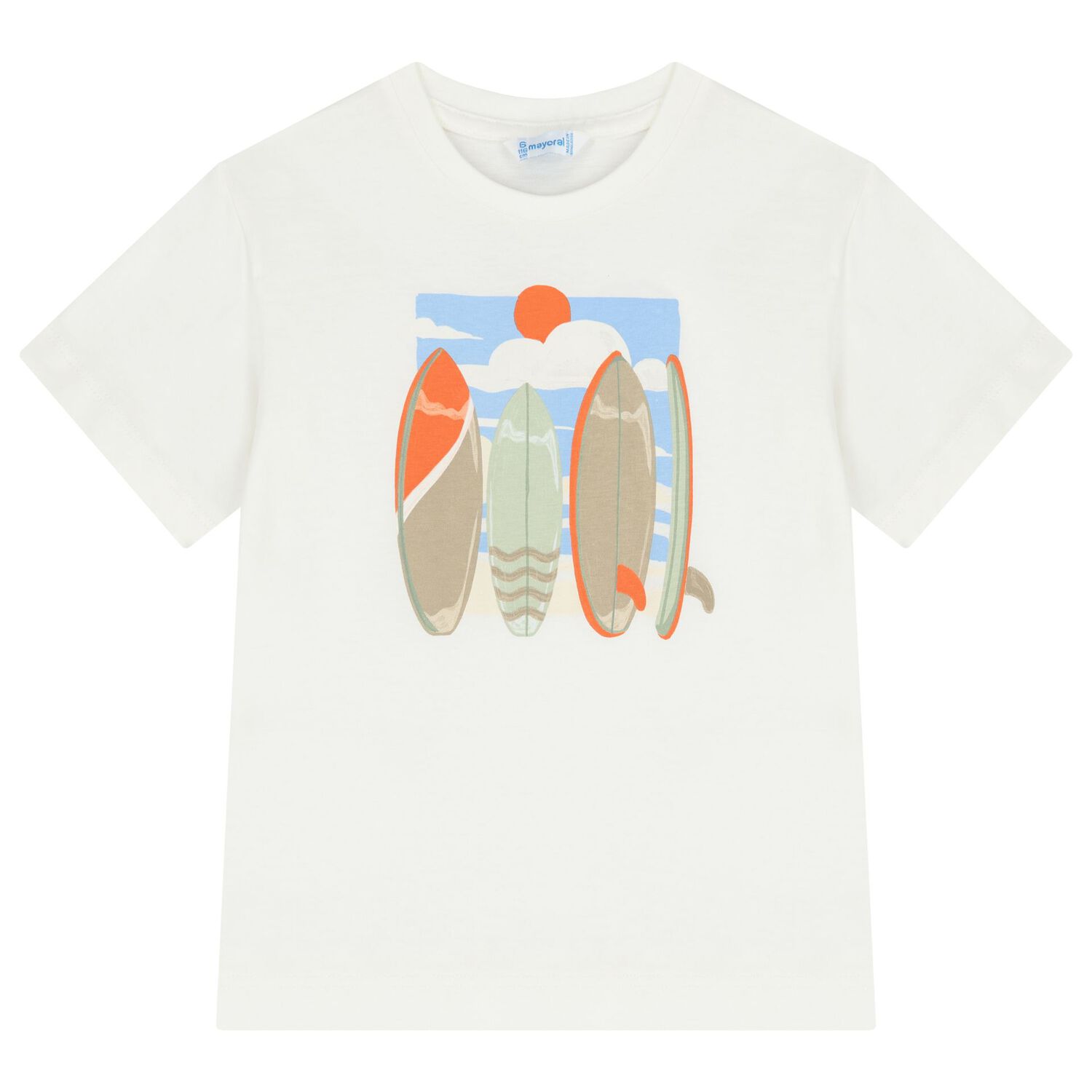 طقم شورت لركوب الأمواج للأولاد باللونين الأبيض والأخضر, 1, hi-res