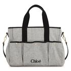 Grey Logo Canvas Baby Changing Bag ( 33cm ), 1, hi-res