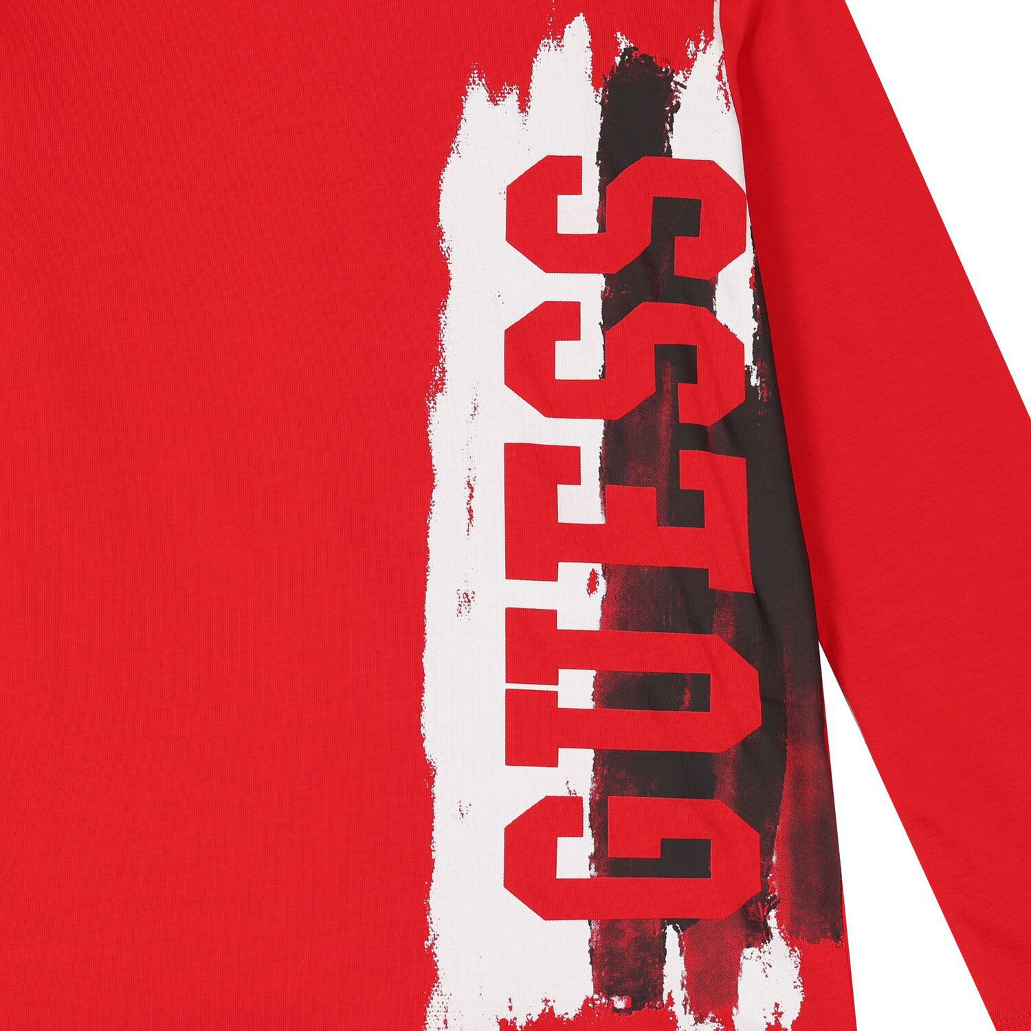 Boys Red Logo Long Sleeve Top, 2, hi-res image number null