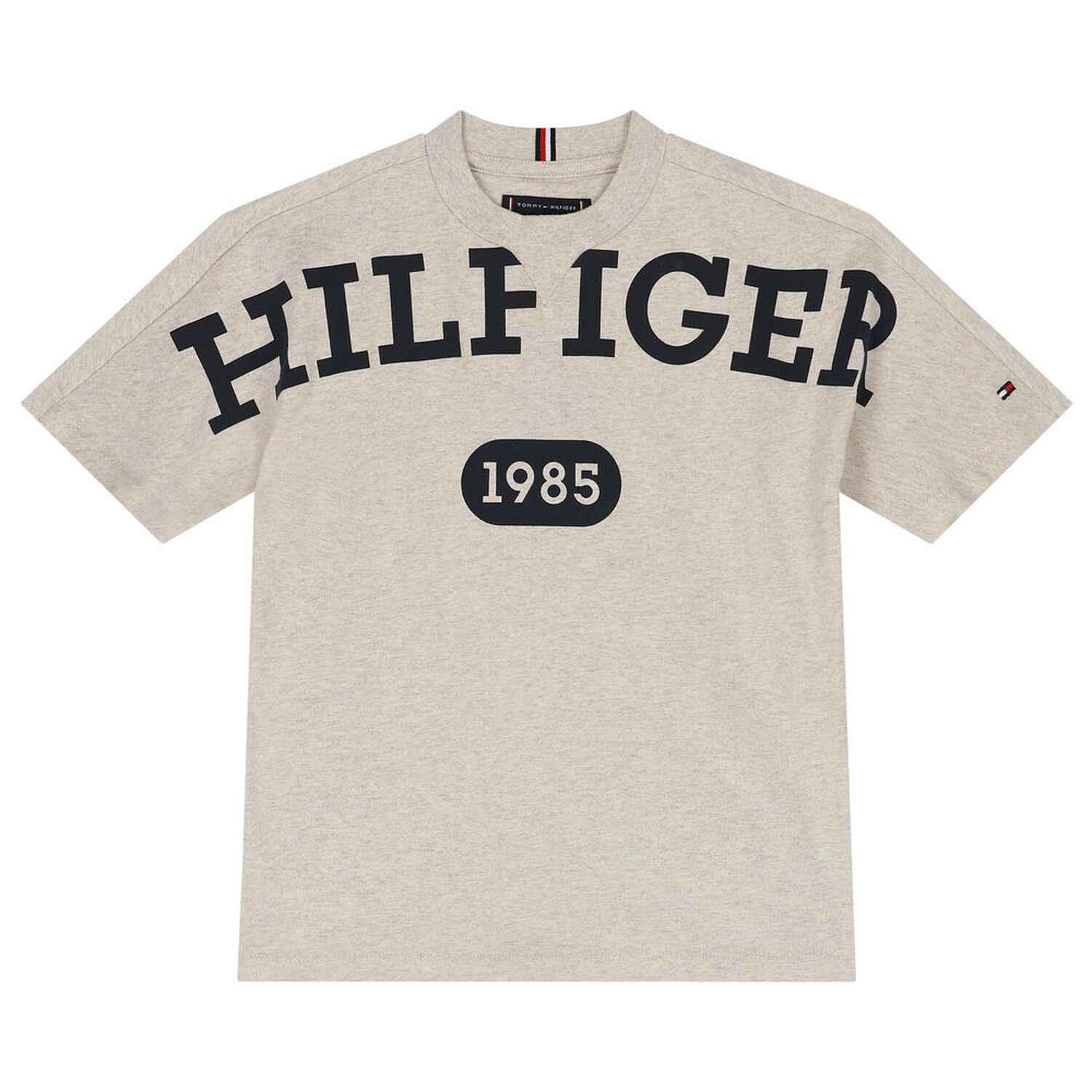 Boys Beige Logo T-Shirt, 1, hi-res