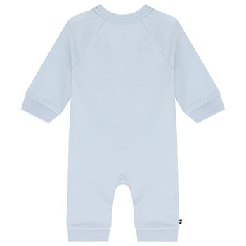 Baby Boys Blue Logo Romper 