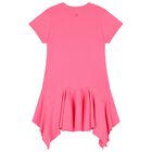 Girls Pink Logo Dress, 2, hi-res