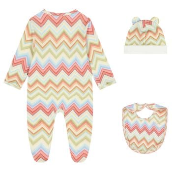 Multi-Coloured Zig Zag Babygrow Gift Set 