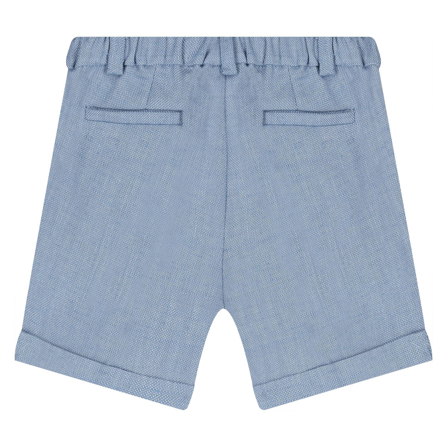 Baby Boys Beige, Blue & White Shorts Set, 1, hi-res