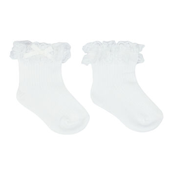 Baby Girls White Lace Socks