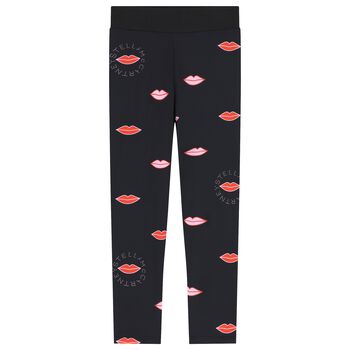 Stella McCartney Girls Black Logo Leggings, 1 Girls Black Logo Leggings