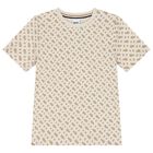 Boys Beige Logo T-Shirt, 1, hi-res