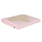 Baby Girls Pink & Gold Heart Logo Blanket, 2, hi-res