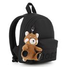 Boys Black Logo Red Panda Backpack, 1, hi-res