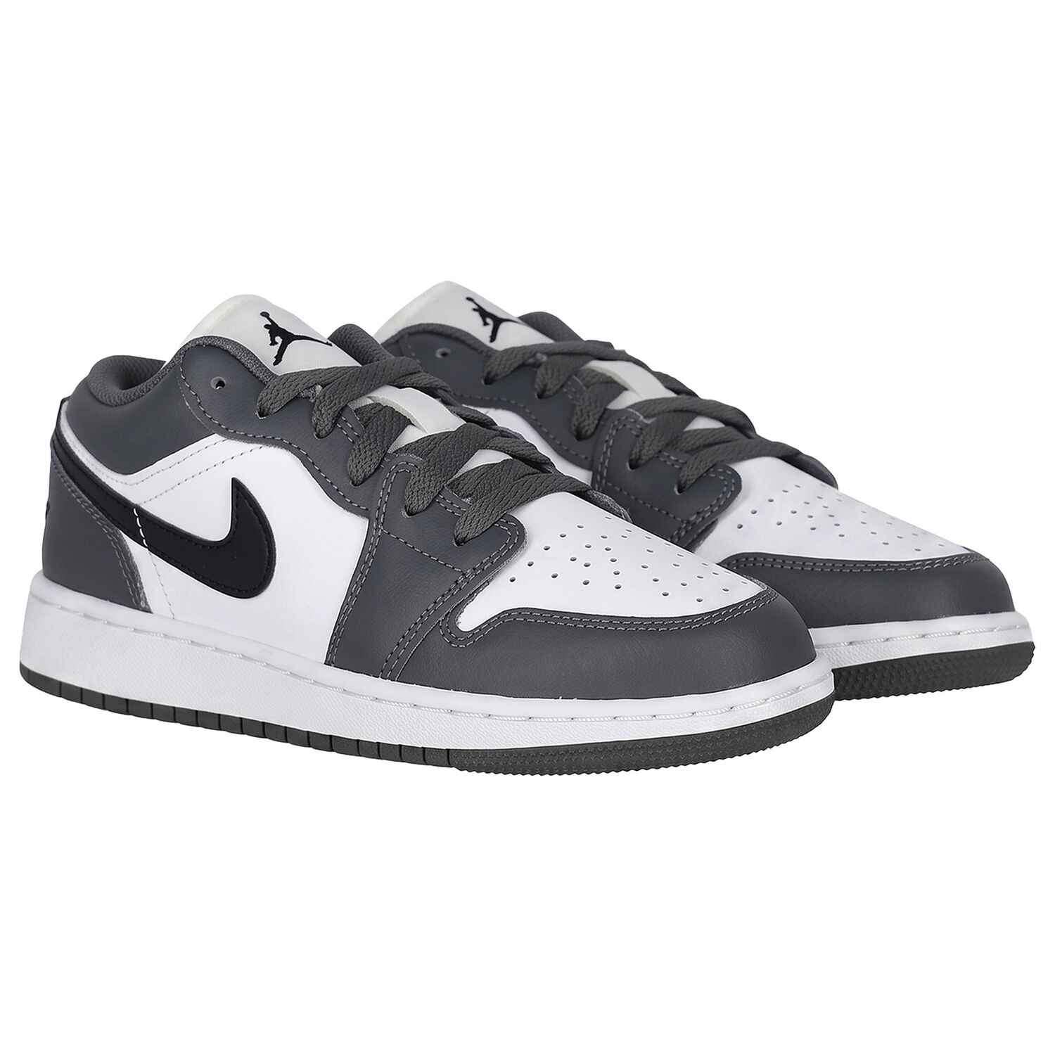 Grey & White Air Jordan 1 Low Trainers, 12, hi-res