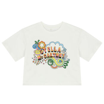 Girls White Logo T-Shirt