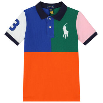 Boys Multi-Colored Logo Polo Shirt