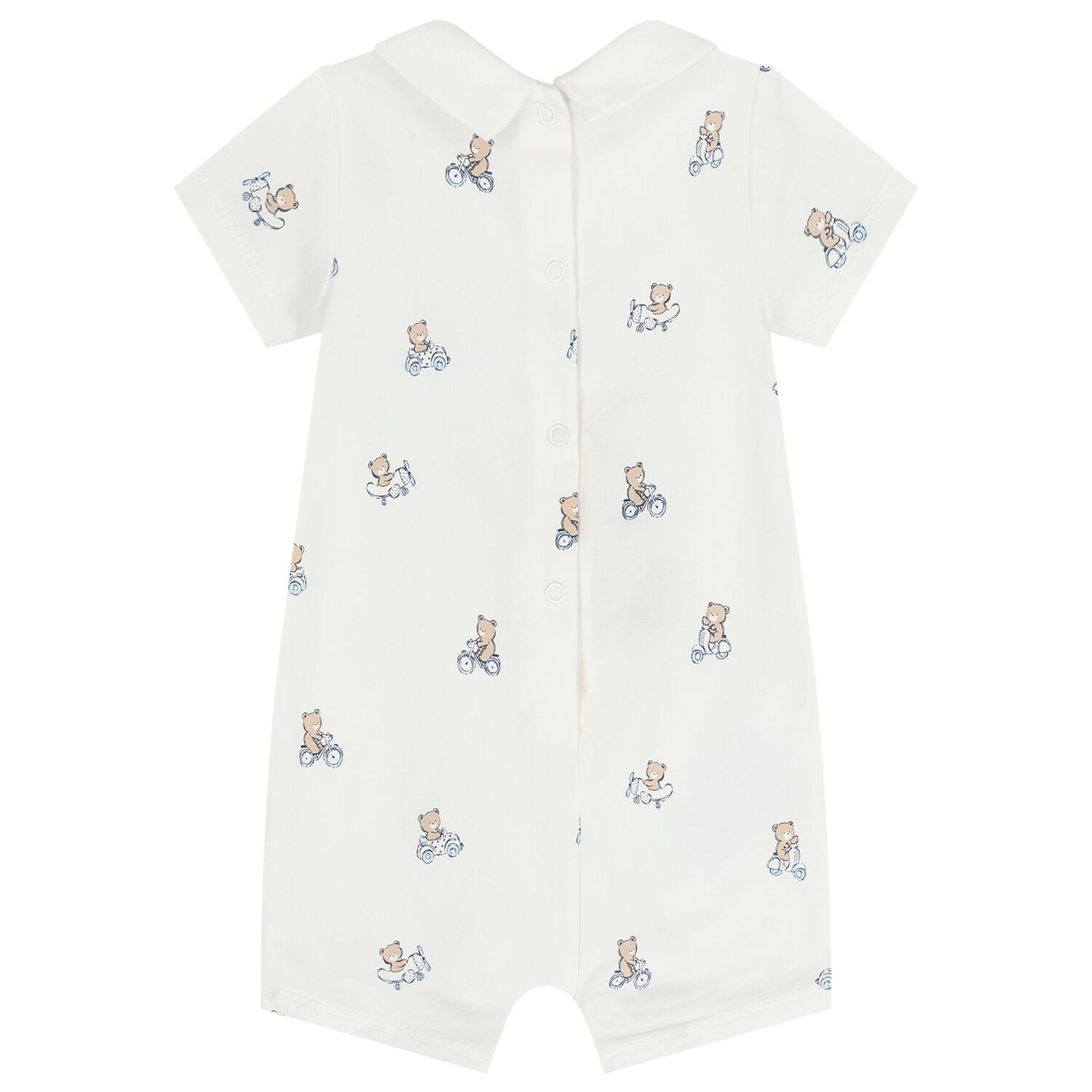 Baby Boys White & Blue Rompers ( 2-Pack ), 2, hi-res