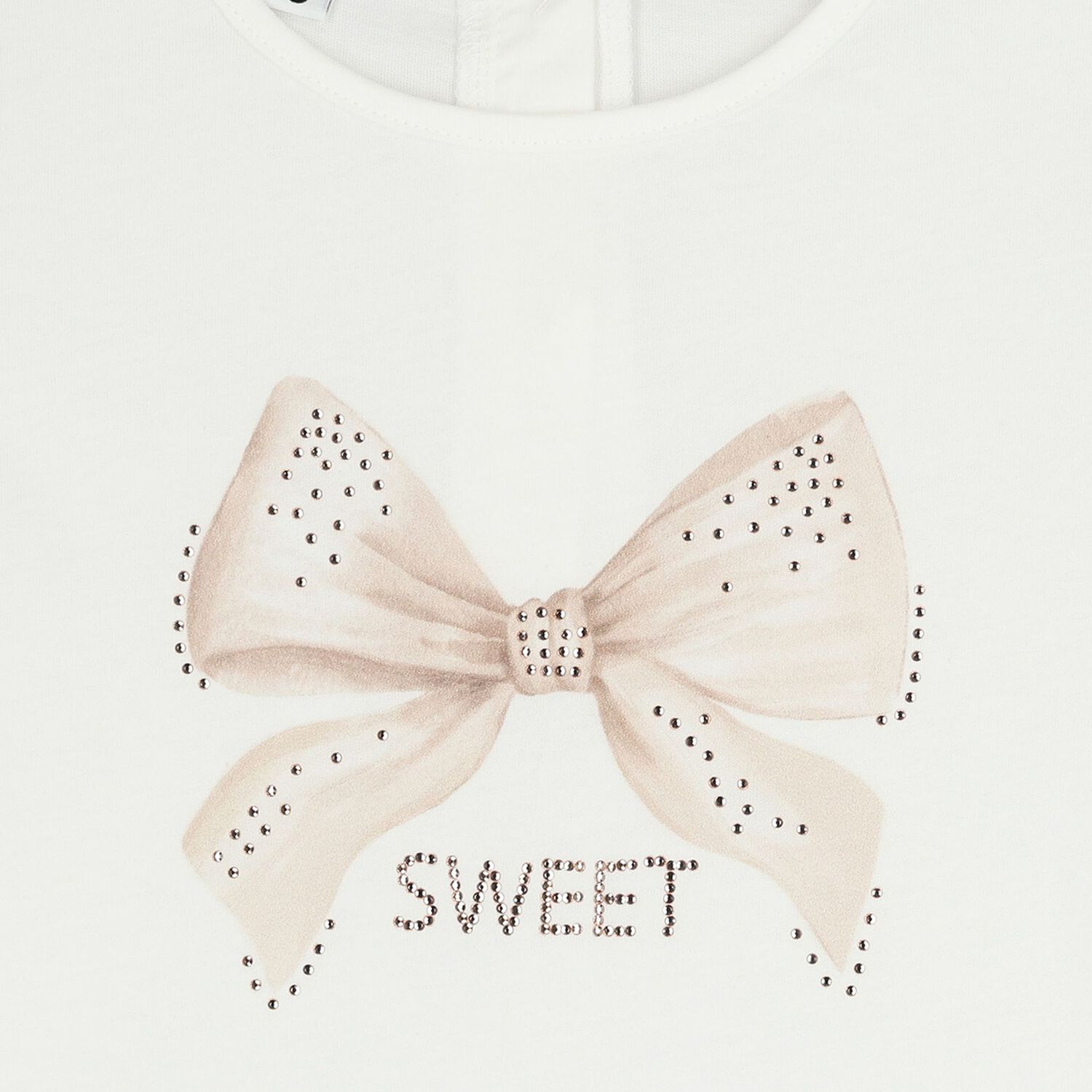 Girls Ivory & Beige Bow Skirt Set, 1, hi-res