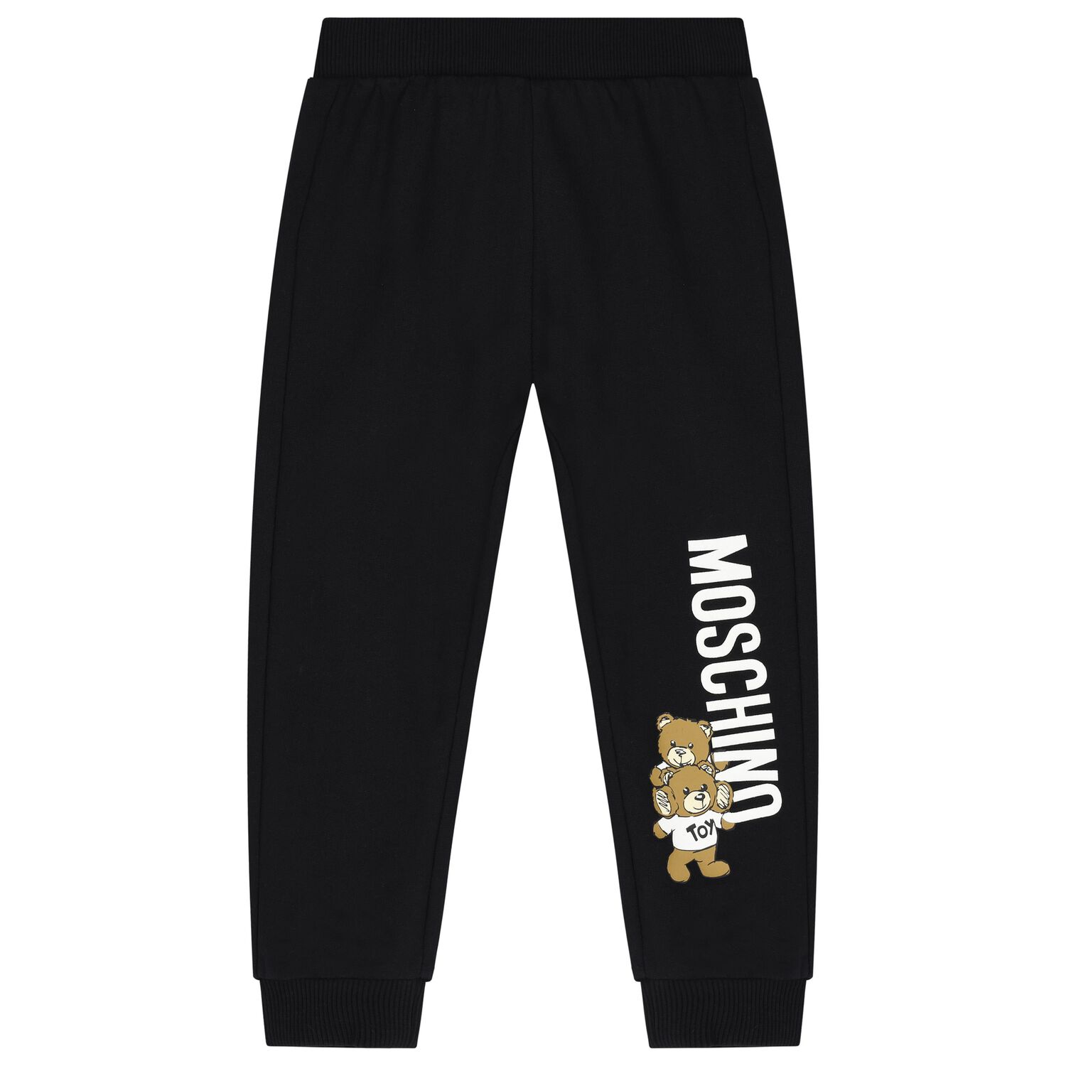 Black Teddy Bear Logo Joggers, 1, hi-res image number null