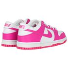 Girls White & Pink Dunk Low Trainers, 1, hi-res