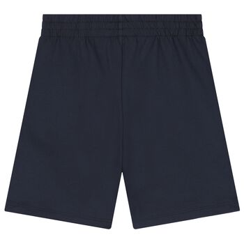 Boys Navy Blue Logo Shorts