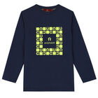 Boys Navy & Green Logo T-shirt, 2, hi-res