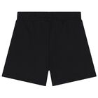 Boys Black Logo Shorts, 2, hi-res