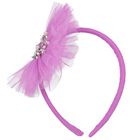 Girls Violet Tulle Headband, 1, hi-res