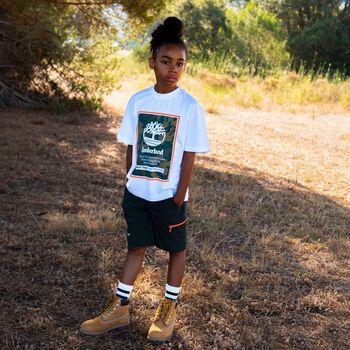 Boys Green Logo Shorts