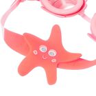 Girls Pink Melody The Mermaid Swimming Goggles, 1, hi-res