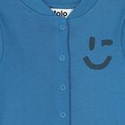 Younger Boys Blue Smiley Sweatshirt, 1, hi-res