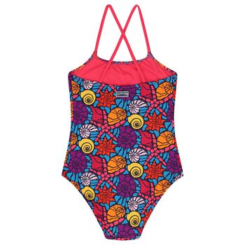 Girls Multi-Colored Sea Shells Swimsuit