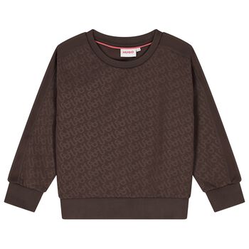 Boys Brown Logo Sweatshirt
