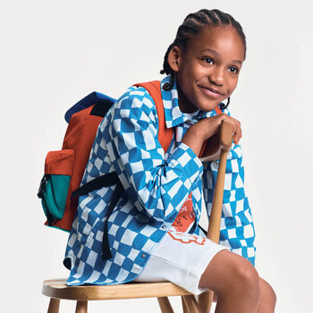 شورت رياضي من القطن باللون  العاجي للأولاد